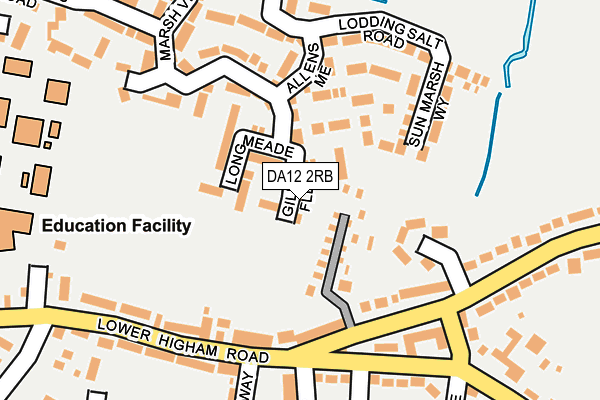 DA12 2RB map - OS OpenMap – Local (Ordnance Survey) DA12 2RB map - OS OpenMap – Local (Ordnance Survey)