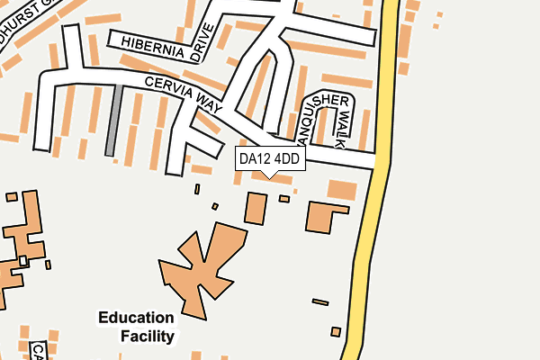 DA12 4DD map - OS OpenMap – Local (Ordnance Survey)