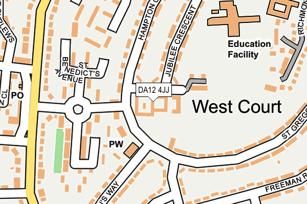 DA12 4JJ map - OS OpenMap – Local (Ordnance Survey) DA12 4JJ map - OS OpenMap – Local (Ordnance Survey)
