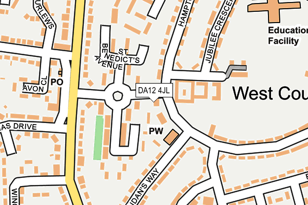 DA12 4JL map - OS OpenMap – Local (Ordnance Survey) DA12 4JL map - OS OpenMap – Local (Ordnance Survey)