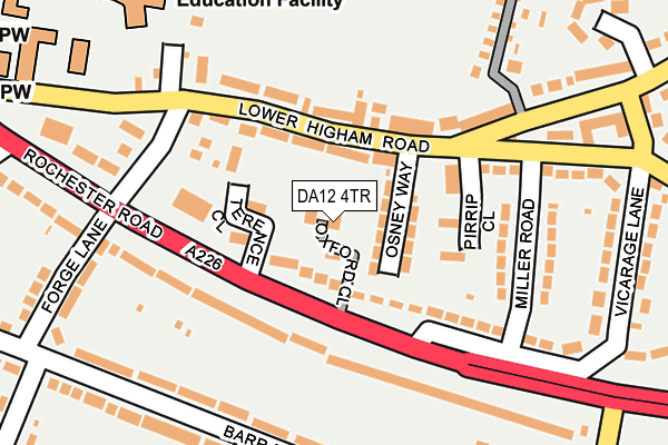 DA12 4TR map - OS OpenMap – Local (Ordnance Survey) DA12 4TR map - OS OpenMap – Local (Ordnance Survey)