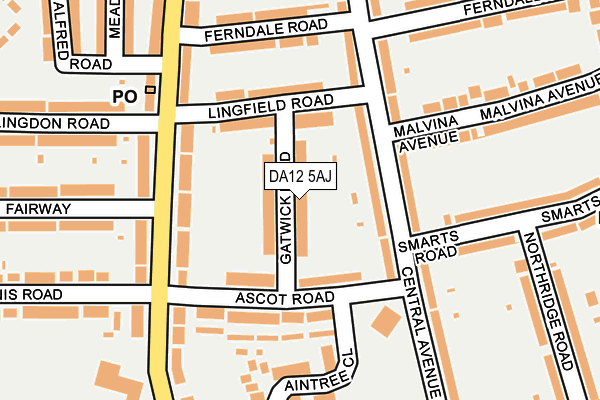 DA12 5AJ map - OS OpenMap – Local (Ordnance Survey) DA12 5AJ map - OS OpenMap – Local (Ordnance Survey)