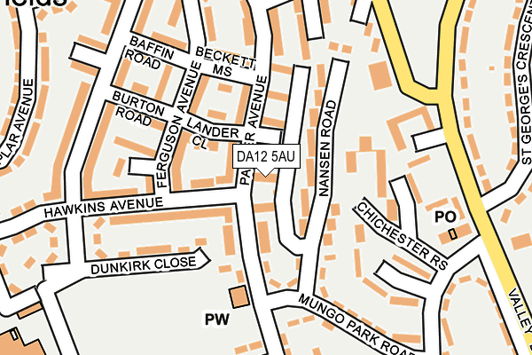 DA12 5AU map - OS OpenMap – Local (Ordnance Survey) DA12 5AU map - OS OpenMap – Local (Ordnance Survey)