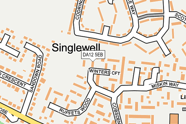 DA12 5EB map - OS OpenMap – Local (Ordnance Survey) DA12 5EB map - OS OpenMap – Local (Ordnance Survey)