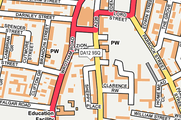 DA12 9SQ map - OS OpenMap – Local (Ordnance Survey) DA12 9SQ map - OS OpenMap – Local (Ordnance Survey)