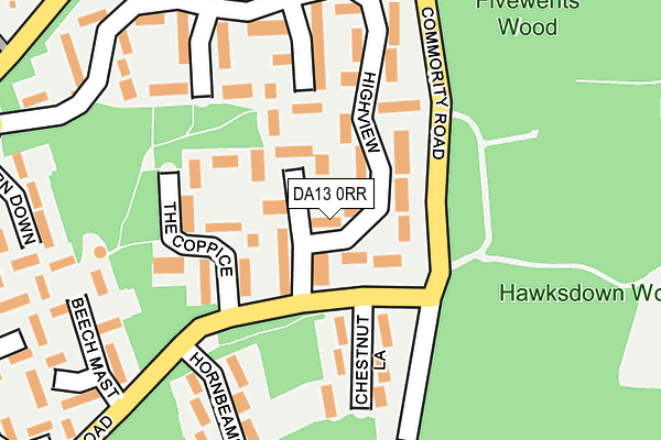 DA13 0RR map - OS OpenMap – Local (Ordnance Survey) DA13 0RR map - OS OpenMap – Local (Ordnance Survey)