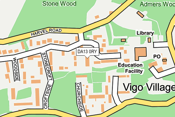 DA13 0RY map - OS OpenMap – Local (Ordnance Survey) DA13 0RY map - OS OpenMap – Local (Ordnance Survey)