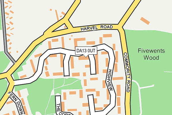 DA13 0UT map - OS OpenMap – Local (Ordnance Survey) DA13 0UT map - OS OpenMap – Local (Ordnance Survey)