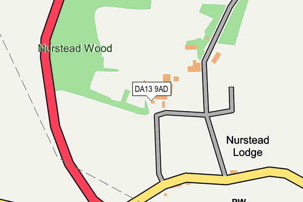 DA13 9AD map - OS OpenMap – Local (Ordnance Survey) DA13 9AD map - OS OpenMap – Local (Ordnance Survey)