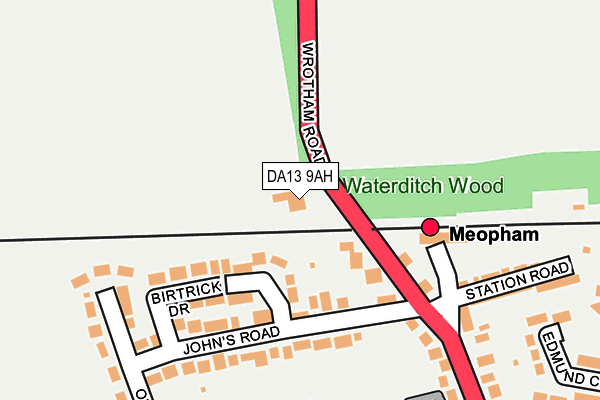 DA13 9AH map - OS OpenMap – Local (Ordnance Survey) DA13 9AH map - OS OpenMap – Local (Ordnance Survey)