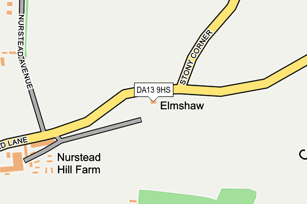 DA13 9HS map - OS OpenMap – Local (Ordnance Survey) DA13 9HS map - OS OpenMap – Local (Ordnance Survey)