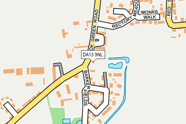 DA13 9NL map - OS OpenMap – Local (Ordnance Survey) DA13 9NL map - OS OpenMap – Local (Ordnance Survey)