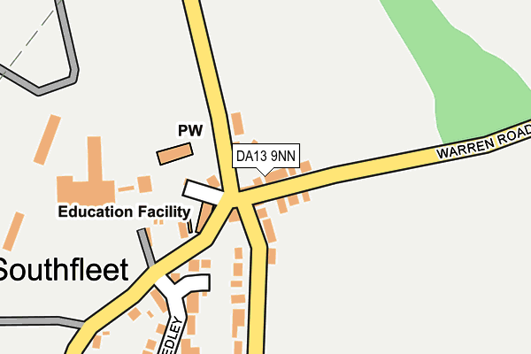 DA13 9NN map - OS OpenMap – Local (Ordnance Survey) DA13 9NN map - OS OpenMap – Local (Ordnance Survey)