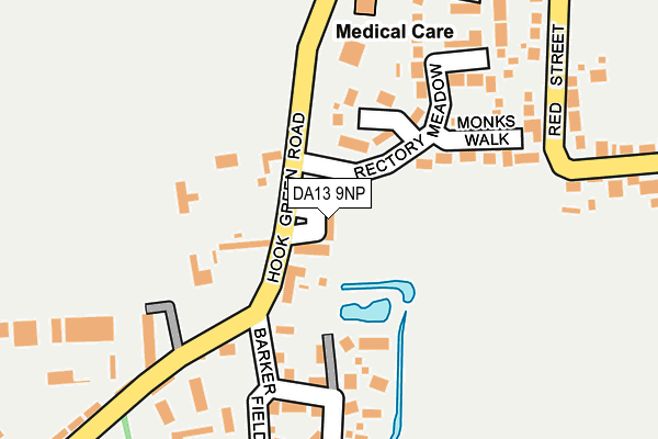 DA13 9NP map - OS OpenMap – Local (Ordnance Survey) DA13 9NP map - OS OpenMap – Local (Ordnance Survey)