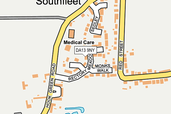 DA13 9NY map - OS OpenMap – Local (Ordnance Survey) DA13 9NY map - OS OpenMap – Local (Ordnance Survey)