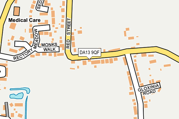 DA13 9QF map - OS OpenMap – Local (Ordnance Survey) DA13 9QF map - OS OpenMap – Local (Ordnance Survey)