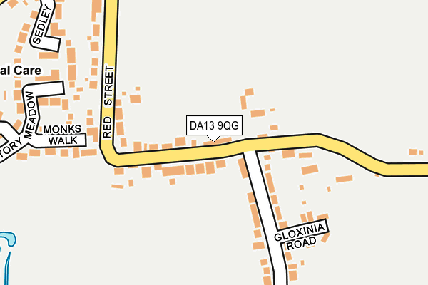 DA13 9QG map - OS OpenMap – Local (Ordnance Survey) DA13 9QG map - OS OpenMap – Local (Ordnance Survey)