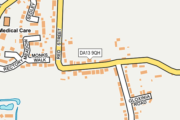 DA13 9QH map - OS OpenMap – Local (Ordnance Survey) DA13 9QH map - OS OpenMap – Local (Ordnance Survey)