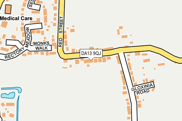 DA13 9QJ map - OS OpenMap – Local (Ordnance Survey) DA13 9QJ map - OS OpenMap – Local (Ordnance Survey)