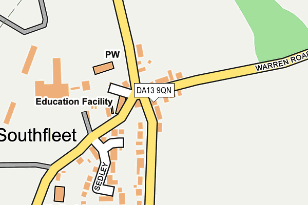 DA13 9QN map - OS OpenMap – Local (Ordnance Survey)
