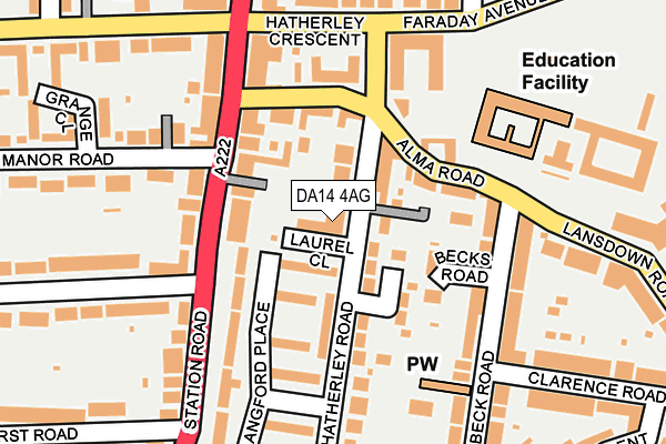 DA14 4AG map - OS OpenMap – Local (Ordnance Survey) DA14 4AG map - OS OpenMap – Local (Ordnance Survey)
