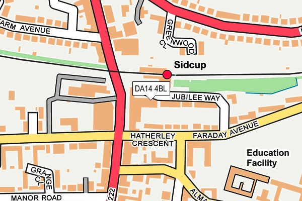 DA14 4BL map - OS OpenMap – Local (Ordnance Survey) DA14 4BL map - OS OpenMap – Local (Ordnance Survey)