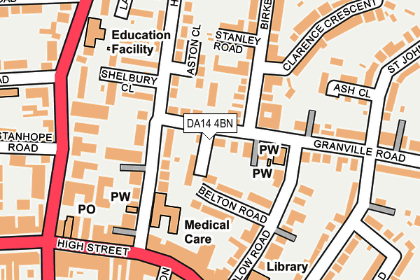 DA14 4BN map - OS OpenMap – Local (Ordnance Survey) DA14 4BN map - OS OpenMap – Local (Ordnance Survey)