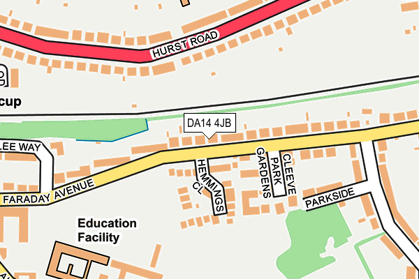 DA14 4JB map - OS OpenMap – Local (Ordnance Survey)