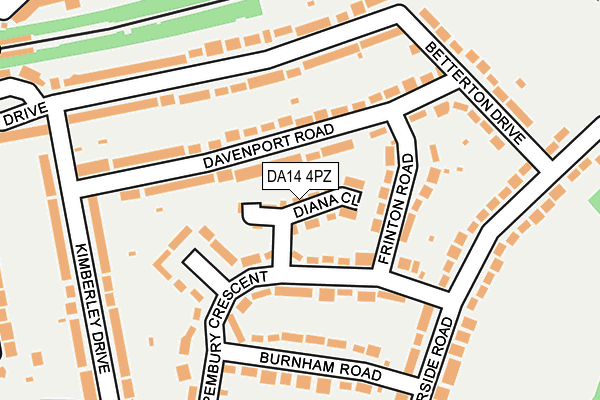 DA14 4PZ map - OS OpenMap – Local (Ordnance Survey) DA14 4PZ map - OS OpenMap – Local (Ordnance Survey)