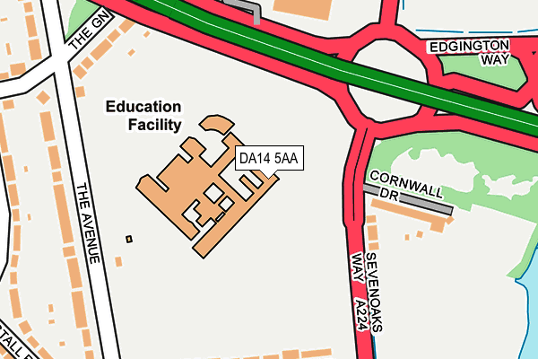 DA14 5AA map - OS OpenMap – Local (Ordnance Survey) DA14 5AA map - OS OpenMap – Local (Ordnance Survey)