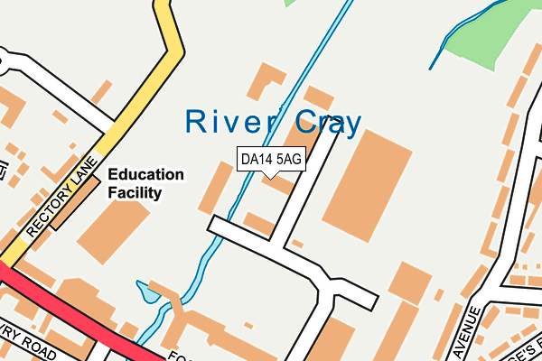 DA14 5AG map - OS OpenMap – Local (Ordnance Survey)