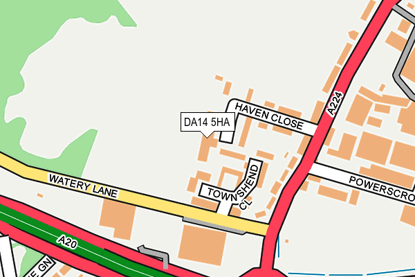 DA14 5HA map - OS OpenMap – Local (Ordnance Survey) DA14 5HA map - OS OpenMap – Local (Ordnance Survey)