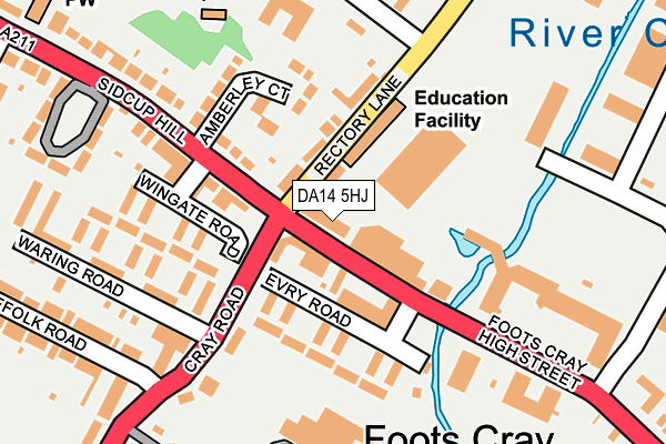 DA14 5HJ map - OS OpenMap – Local (Ordnance Survey) DA14 5HJ map - OS OpenMap – Local (Ordnance Survey)