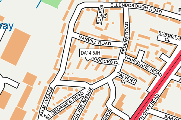 DA14 5JH map - OS OpenMap – Local (Ordnance Survey) DA14 5JH map - OS OpenMap – Local (Ordnance Survey)