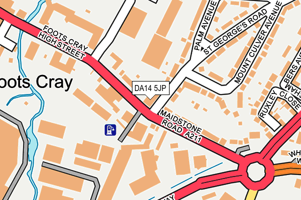 DA14 5JP map - OS OpenMap – Local (Ordnance Survey) DA14 5JP map - OS OpenMap – Local (Ordnance Survey)
