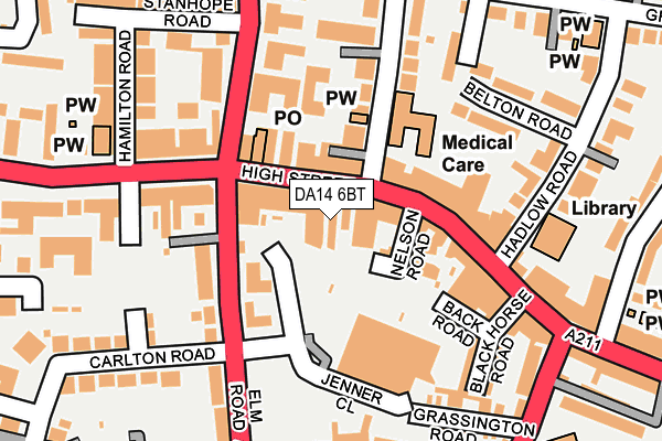 DA14 6BT map - OS OpenMap – Local (Ordnance Survey) DA14 6BT map - OS OpenMap – Local (Ordnance Survey)