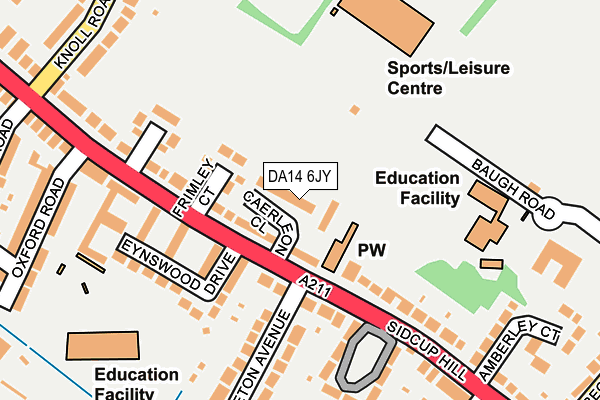 DA14 6JY map - OS OpenMap – Local (Ordnance Survey) DA14 6JY map - OS OpenMap – Local (Ordnance Survey)
