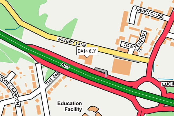 DA14 6LY map - OS OpenMap – Local (Ordnance Survey) DA14 6LY map - OS OpenMap – Local (Ordnance Survey)