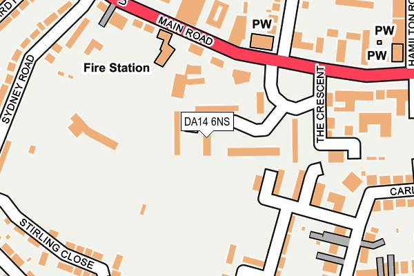 DA14 6NS map - OS OpenMap – Local (Ordnance Survey)