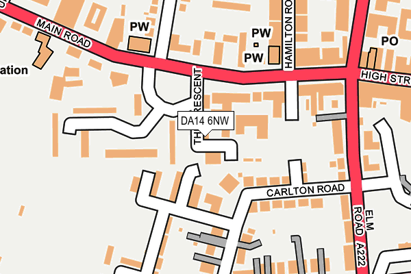 DA14 6NW map - OS OpenMap – Local (Ordnance Survey) DA14 6NW map - OS OpenMap – Local (Ordnance Survey)