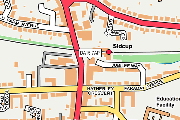 DA15 7AP map - OS OpenMap – Local (Ordnance Survey) DA15 7AP map - OS OpenMap – Local (Ordnance Survey)