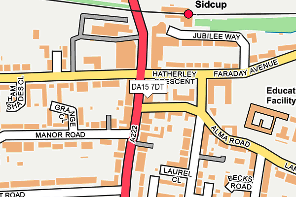 DA15 7DT map - OS OpenMap – Local (Ordnance Survey) DA15 7DT map - OS OpenMap – Local (Ordnance Survey)