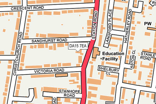 DA15 7EA map - OS OpenMap – Local (Ordnance Survey) DA15 7EA map - OS OpenMap – Local (Ordnance Survey)