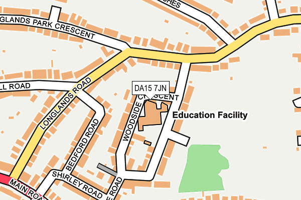 DA15 7JN map - OS OpenMap – Local (Ordnance Survey) DA15 7JN map - OS OpenMap – Local (Ordnance Survey)