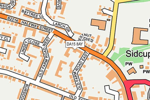 DA15 8AY map - OS OpenMap – Local (Ordnance Survey) DA15 8AY map - OS OpenMap – Local (Ordnance Survey)
