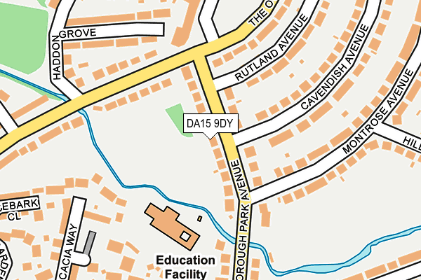 DA15 9DY map - OS OpenMap – Local (Ordnance Survey)