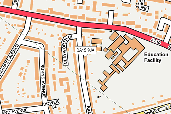 DA15 9JA map - OS OpenMap – Local (Ordnance Survey) DA15 9JA map - OS OpenMap – Local (Ordnance Survey)