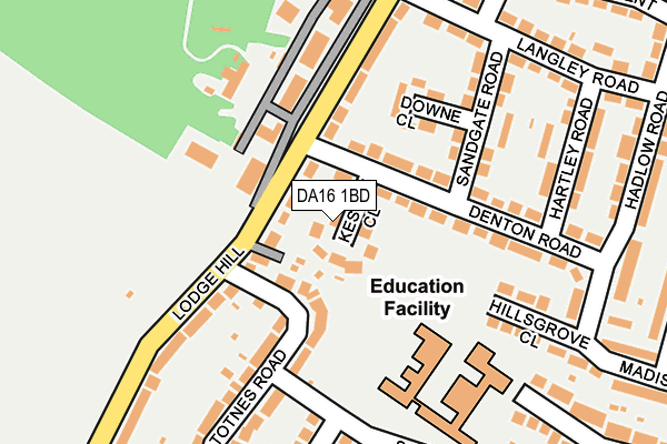 DA16 1BD map - OS OpenMap – Local (Ordnance Survey) DA16 1BD map - OS OpenMap – Local (Ordnance Survey)