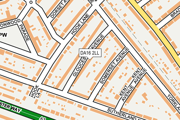 DA16 2LL map - OS OpenMap – Local (Ordnance Survey) DA16 2LL map - OS OpenMap – Local (Ordnance Survey)