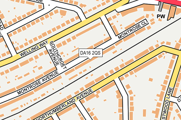 DA16 2QS map - OS OpenMap – Local (Ordnance Survey) DA16 2QS map - OS OpenMap – Local (Ordnance Survey)